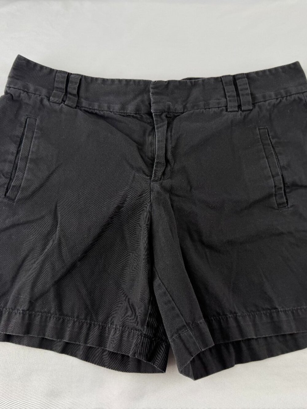 Ann Taylor LOFT Women Black Bermuda Shorts Casual Cotton Blend Size 8